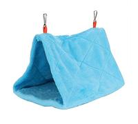 HOSEONFN Cozy Cotton Pet Triangle Hamac Nid pour Hamster Sugar Glider Oiseau Perroquet Garder au chaud Lit doux avec cordes durables Design confortable respirant (L)