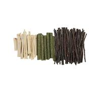 HOSEONFN Ensemble de jouets à mâcher pour petits animaux de compagnie, sans danger, sans branche, bâton d'herbe, bâtonnets molaires en bambou doux, jouet à ronger en bois pour l'entretien (branche de