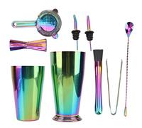 HOSEONFN Ensemble Shaker à Cocktail, pour Outils de Bar Professionnels, mélangeur à Martini en Acier Inoxydable avec doseur, kit de Barman isolé de qualité 304, Accessoires de Bar
