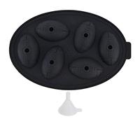 Hoseonfn Football Shape Ice Rocks Moule, plateau de glaçons en silicone réutilisable, pour le vin de bière de whisky, sans BPA, libération facile, lave-vaisselle
