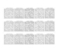 HoseOnfn for Art Project, pour la fabrication de cartes de bricolage, moule de peinture pour animaux de compagnie réutilisable creux, fournitures de modèles de lettres de 15 pcs,