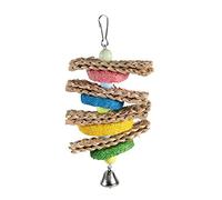 HOSEONFN Gourde de Serviette, Jouets à mâcher Faits à la Main avec Cloche pour perroquets et Oiseaux, s'amusent