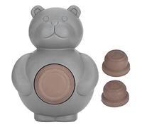 HOSEONFN Jouet à mâcher en Silicone, saveur de bœuf d'ours, résistant aux morsures d'animaux, molaire pour Chien, Jouet à mâcher, Nettoyage des Dents (Grise)