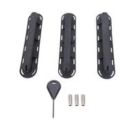 HOSEONFN Kit de 3 boîtiers pour ailerons de Surf en PVC avec vis et clé pour Le Remplacement des ailerons de Paddle. (Noire)