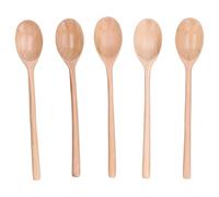 HoseOnfn Long Handle Spoon, pour remuer au miel, pour poêle antiadhésive, 5pcs Spoon Rice Set, Ustensile de cuisine, outil de cuisson maison, conception en bois durable