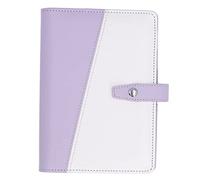 HoseOnfn Multifonctional PU Leather Notebook Uinder, pour le classeur à budget A6, conception de compartiment, portable pour le bureau, l'école, l'organisateur avec plusieurs (Violet)