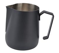 HOSEONFN Pichet à mousse de lait, tasse à mousse épaisse de 450ml avec bec pointu pour Machine à café et café (Noir)