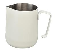 HOSEONFN Pichet à mousse de lait, tasse à mousse épaisse de 450ml avec bec pointu pour Machine à café et café (Blanc)