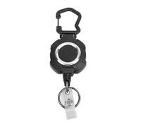 HOSEONFN Porte-clés rétractable pour prévenir le vol, mousqueton en fil d'acier inoxydable de 1mm d'épaisseur, porte-Badge d'identification pour voyage de randonnée en plein air
