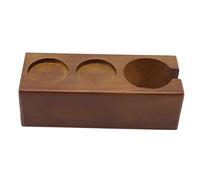 HOSEONFN Porte-tamper à café, pour café-bar à domicile, base en bois de hêtre, station de bourrage, accessoire de filtre à café, matériau durable et naturel (Brun)