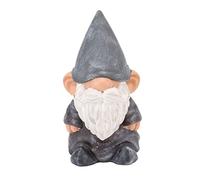 HOSEONFN pour décoration de Jardin, Statues d'extérieur, Nain en résine pour Patio, Ornement de Cour rétro avec Base Stable, Petite Taille pour Un Rangement Facile (Tête Pointue Marron)