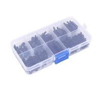 HOSEONFN pour kit d'entretoises hexagonales M3, pour boîte d'assortiment d'écrous à vis, colonne en nylon noir mâle femelle, ensemble d'isolateurs filetés 180 pièces, matériel
