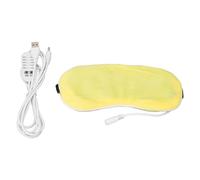 HOSEONFN pour masque pour les yeux, chaleur circulante sur une grande, bandeau réglable, chargement USB, matériau souple de qualité supérieure, compresse chaude (Jaune)