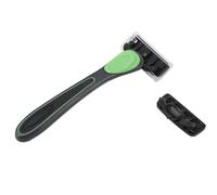 HOSEONFN pour tondeuse à barbe, conception de protection de coupe, poignée en métal argenté, bande de lubrification à l'aloe vera, coupe en acier inoxydable, nettoyage facile,