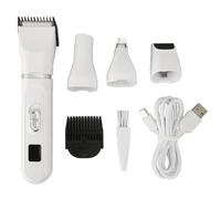 HOSEONFN pour tondeuses multifonctions pour animaux de compagnie, tondeuse à poils de chien avec 4 têtes amovibles, fonctionnement à faible bruit, en forme de R, en céramique,