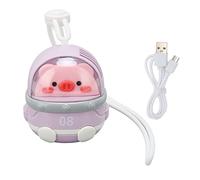 HOSEONFN Pour ventilateur de collier rechargeable, sans pales USB, 3 vitesses réglables, mini design suspendu, pour voyage en plein air, avec cordon, refroidissement léger (cochon)