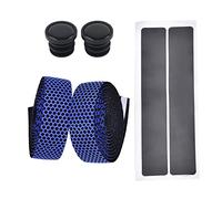 HOSEONFN pour VTT, ruban de guidon antidérapant à absorption des chocs, ceinture de sangle durable avec bouchon d'extrémité, rehausseur de poignée antidérapant, confort et (Bleu)