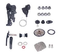 HOSEONFN Vélo groupe 9 vitesses, volant d'inertie 50T, dérailleur, pédalier, kit d'accessoires pour conversions (plateau 32T)