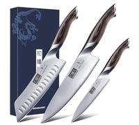 HOSHANHO 3 Pièces Set Couteau Cuisine Super Aiguisé, Couteau Japonais Professionnel, Couteaux de Cuisine en Acier Inoxydable Allemand