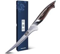 HOSHANHO Couteau à Filet Japonais 18cm, Couteau à Fileter pour Poisson Tranchante, Couteaux à Désosser en Acier à Haute Teneur en Carbon