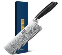 HOSHANHO Couteau de Cuisine Nakiri de 18 cm, Couteau Nakiri Japonais en Acier Poudré à Haute Teneur en Carbone pour Légumes et Hacher, Couteau de Chef Asiatique Tranchant Polyvalent Avec Manche Ergono