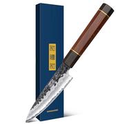 HOSHANHO Couteau d'Office 9,5 cm, Couteaux à Fruits Tranchant Japonais, Couteau à Éplucher Professionnel Forgé à la Main, Petit Couteaux de Cuisine à Éplucher Fruit Légume