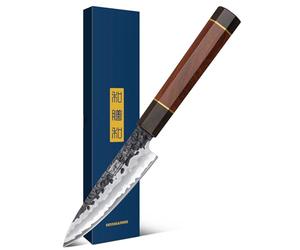 HOSHANHO Couteau d'Office 9,5 cm, Couteaux à Fruits Tranchant Japonais, Couteau à Éplucher Professionnel Forgé à la Main, Petit Couteaux de Cuisine à Éplucher Fruit Légume