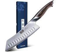 HOSHANHO Couteau Santoku - Couteau Cuisine Professionnel de 18cm - Couteau de Chef Japonais Ultra Tranchant - Couteau de Cuisine à Acier Inoxydable avec Poignée Ergonomique