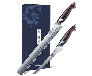 HOSHANHO Ensemble de Couteaux à Découper pour BBQ, Couteau à Désosser | Poitrine pour la Coupe de Viande, Couteau de Boucher Professionnel Ultra-Tranchant en Acier Japonais à Haute Tene