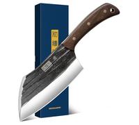 HOSHANHO Hachoir de 15,2 cm, hachoir à viande végétale forgé à la main, couteau à pince complète, couteau de boucher pour couper la viande, pour la cuisine, la cuisine en plein air, le camping