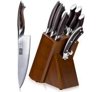 HOSHANHO Set Couteau Cuisine 8 Pièces, Couteaux de Cuisine avec Bloc | Ensemble de Couteaux de Cuisine Professionnels Ultra Tranchants en Super Acier Japonais avec Ciseaux
