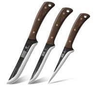 HOSHANHO Set de 3 Couteau de Boucher, Acier Inoxydable Haute Teneur Carbone