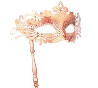 Hoshin Masque Carnaval, Masque Venitien Femme - Élégance Masque avec Bâton pour Bal Masqué et Soirée à Venise
