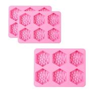 Hoshisea 3 Pièces Silicone Cake Nid d'Abeille Moule, Moule Silicone Patisserie, Moule Silicone, Se Utiliza para Hacer Jabón, Chocolate, Galletas, Dulces