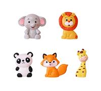 Hoshisea 5 Pcs Animal Cake Toppers, Panda Cake Toppers, Birthday Cake Toppers, pour Gâteaux, Décorations De Jardin, Décorations De Paysage Miniatures, Décorations De Fête De La Jungle (5 Styles)