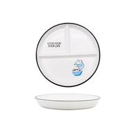Hoshisea Assiette Compartiment Adulte, Assiette Divisée en Céramique, Assiettes Divisées, pour Adultes Et Enfants, pour Repas Fractionnés, Fêtes, Collations, Desserts (Lait)