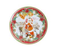 Hoshisea Assiette Rouge Sapin de Noël, Assiette de Noël en Céramique, Les Fêtes, Les Dîners et Peut Egalement Etre Offert en Cadeau à Des Amis（8 pouces）