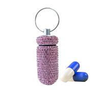 Hoshisea Mini Aluminium Boîte, Maquillage Poche Boîte, Récipients De Stockage avec Couvercles, pour Petits Cosmétiques, Bouchons d'oreilles, Notes, Cure - Dent (Rose)