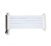 Hosie PCIE 4.0 X16 Extender, Extension de Carte Graphique à Angle Droit de 7,9 Pouces de Long Facile à Installer pour PC (Blanc)