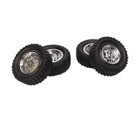 Hosie Pneu de roue de voiture RC, roues de voiture de jouet RC de surface de Bache 4 pièces originales pour remplacement