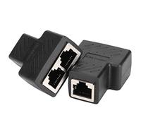 Hosie Répartiteur Ethernet, Répartiteur de Câble Ethernet Transmission de Données Physique RJ45 1 à 2 Voies pour Caméra Vidéo vers TV, Boîtier de Routeur