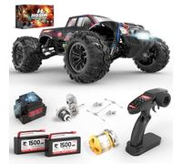 Hosim Voiture télécommandée 1:10 Brushless, 60 km/h, voiture radiocommandée rapide pour adultes et garçons, 4WD Offroad Monster truck, 40 minutes d'autonomie avec 2 batteries, étanche IPX6, voiture RC