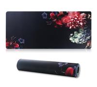 Hosimoln Tapis de souris de jeu, grand tapis de souris taille 80 x 30 cm épaisseur 3 mm, tapis de souris texturé de qualité supérieure, antidérapant et imperméable, avec bords cousus pour