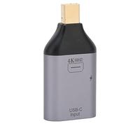 Hosit Adaptateur USB, Dissipation Thermique Rapide Shell en Alliage d'aluminium PD 100W Adaptateur de Type C pour OS pour Android Q pour Windows (Type-C Femelle vers Mini DP mâle)