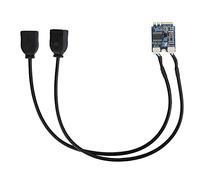 Hosit Carte Riser M.2 NGFF vers USB, Installation Facile à Double Port, Carte d'extension Portable Key A-E vers USB 2.0, Durable pour Ordinateur Portable à Interface M.2 Key A-E