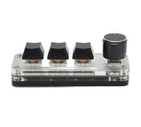 Hosit Clavier Mécanique USB Petit Clavier 3 Touches Petit Rétro-éclairage RVB Portable 3 Touches pour Les Jeux