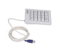 Hosit Clavier Numérique Mécanique, Plug and Play USB Filaire 20 Touches Clavier Numérique Résistant aux Éclaboussures Mini Portable avec Tapis Antidérapant pour PC de Bureau pour Ordinateur Portable