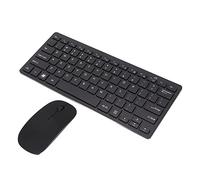 Hosit Combo Clavier Souris, Combo Clavier Souris sans Fil 2.4G Récepteur USB Noir Ultra Mince pour Appareils Mobiles