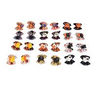 Hosit Élastique pour Chien Halloween, Nœuds de Toilettage élégants et Confortables pour Chiot Fabriqués à la Main 24 Pièces pour Animaux de Compagnie