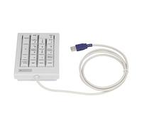Hosit Pavé Numérique Mécanique, Gravure Laser Plug and Play 21 Touches Clavier Numérique 21 Touches Mini Portable USB Filaire Résistant aux éclaboussures avec Pieds Antidérapants pour PC de Bureau